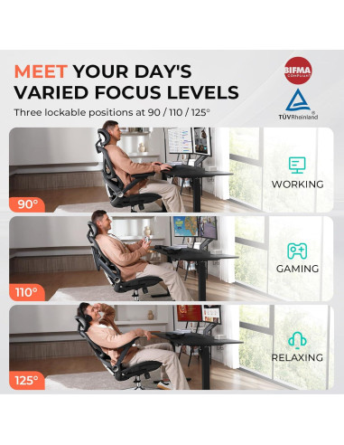 Silla de Oficina Ergonómica CAPOT con Respaldo Alto y Ajustes