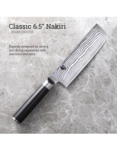 Cuchillo Nakiri Shun Classic 16.5 cm VG-MAX Pakkawood 2