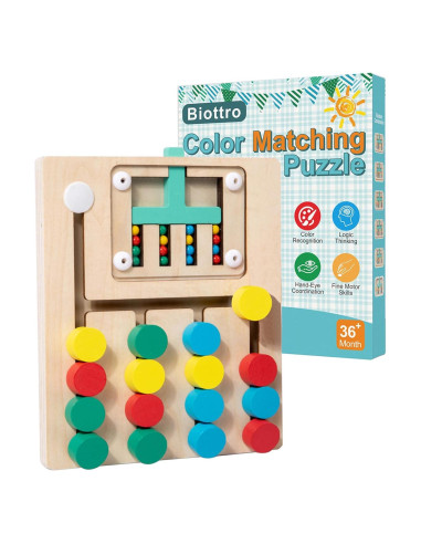 Juguete Montessori Biottro Laberinto de Madera 4 Colores