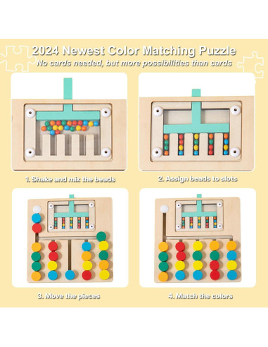 Juguete Montessori Biottro Laberinto de Madera 4 Colores