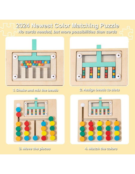 Juguete Montessori Biottro Laberinto de Madera 4 Colores