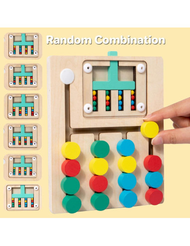 Juguete Montessori Biottro Laberinto de Madera 4 Colores