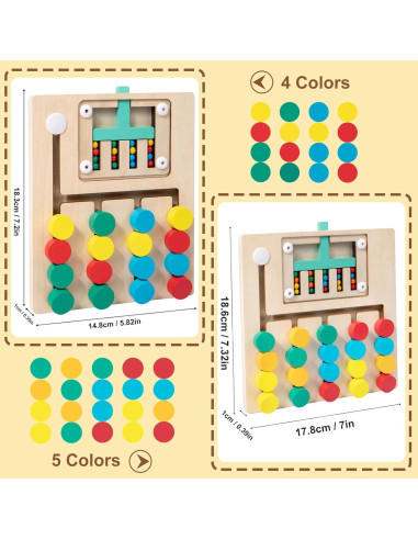 Juguete Montessori Biottro Laberinto de Madera 4 Colores