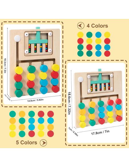 Juguete Montessori Biottro Laberinto de Madera 4 Colores