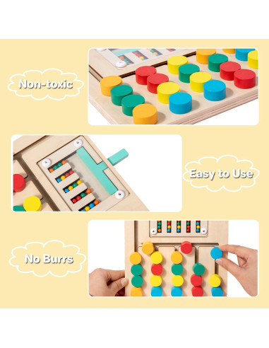 Juguete Montessori Biottro Laberinto de Madera 4 Colores