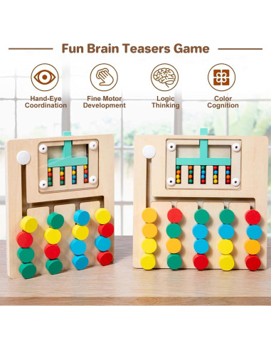 Juguete Montessori Biottro Laberinto de Madera 4 Colores