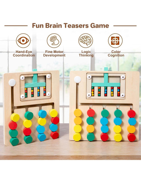 Juguete Montessori Biottro Laberinto de Madera 4 Colores