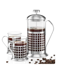 Cafetera Prensa Francesa Gourmia GCM9830 600 ml con 2 Tazas