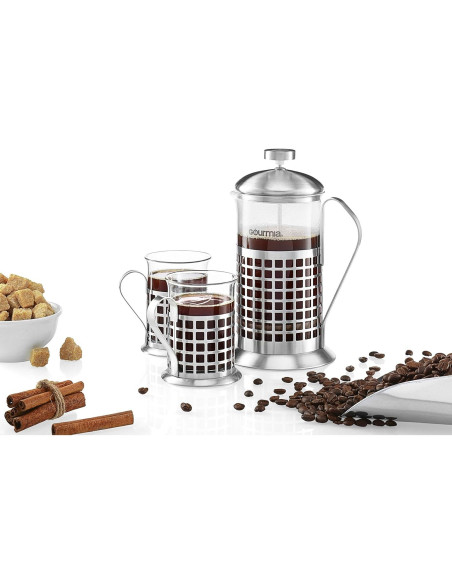Cafetera Prensa Francesa Gourmia GCM9830 600 ml con 2 Tazas