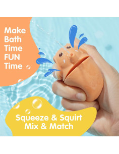 Juguetes de Baño para Bebés AMCHSURI 11PCS Barcos y Animales 2