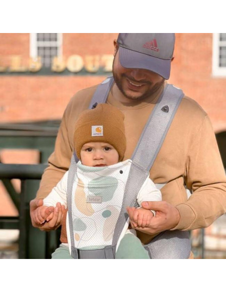 Portabebés Bebamour TC26 Gris Ajustable con Almohadillas