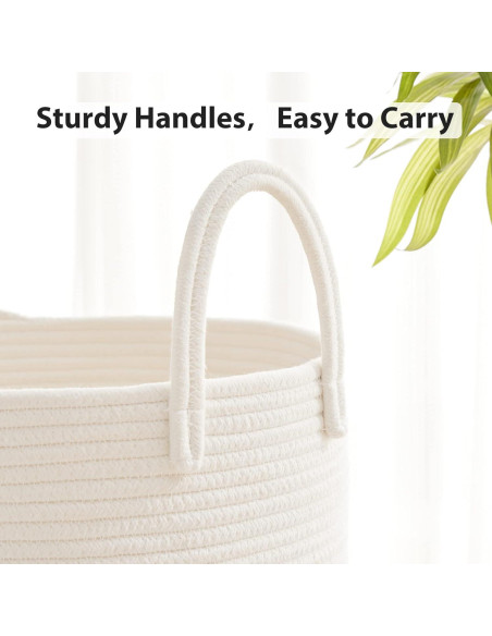 Cesta de lavandería grande 72L Fiona's magic algodón beige