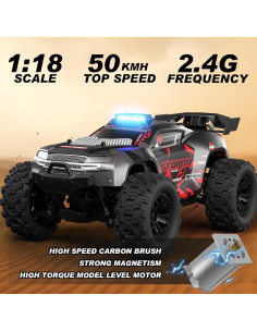 Coche RC Todo Terreno KGF 1:18 4WD 40 km/h Rojo con 2 Baterías 2