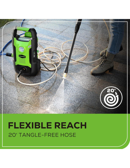 Lavadora a Presión Eléctrica Greenworks 1600 PSI 1.2 GPM