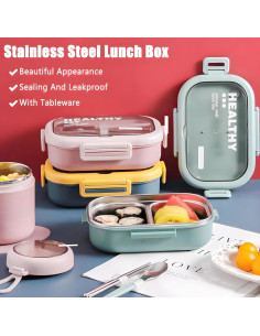 Caja de Almuerzo Ausenzup de Acero Inoxidable 800ml Azul 2