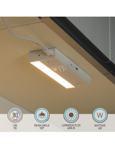 Luz LED Bajo Gabinete TORCHSTAR 20.32 cm 6W 400LM 3CCT 2