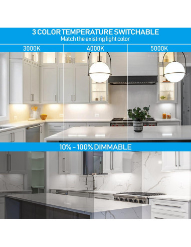 Luz LED Bajo Gabinete TORCHSTAR 20.32 cm 6W 400LM 3CCT