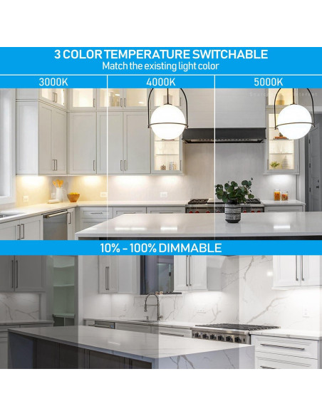 Luz LED Bajo Gabinete TORCHSTAR 20.32 cm 6W 400LM 3CCT