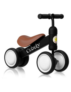 Bicicleta de Equilibrio Negra Cubuly para Niños 1-3 Años