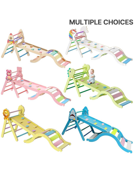 Conjunto Triángulo Pikler KidsBuddy Azul 9 en 1 para Niños