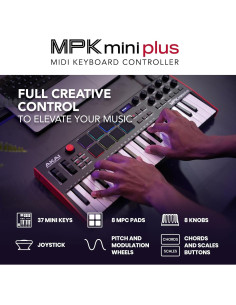 Controlador MIDI Akai MPK Mini Plus 37 Teclas USB 2