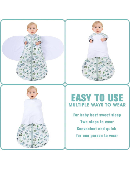 Saco de Sueño para Bebés 0-3 Meses BSTOPPT Algodón