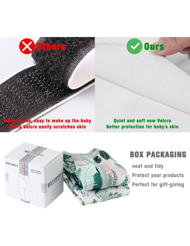 Saco de Sueño para Bebés 0-3 Meses BSTOPPT Algodón