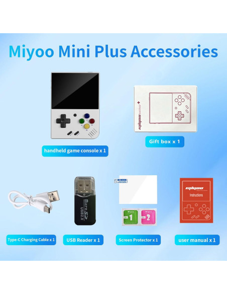 Miyoo Mini Plus Consola de Juegos Retro 64GB Pantalla IPS 3.5"