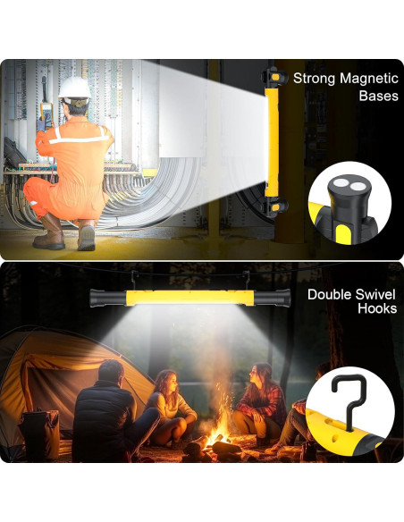 Luz de Trabajo LED WEPPGO 2500LM Recargable Magnética Amarilla