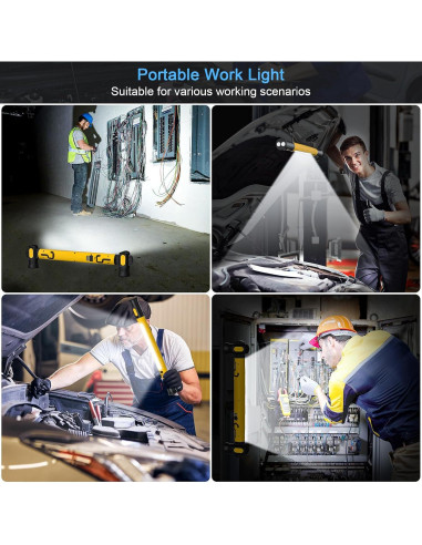 Luz de Trabajo LED WEPPGO 2500LM Recargable Magnética Amarilla