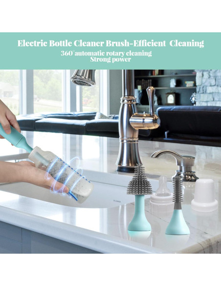 Cepillo eléctrico de limpieza Augensterm con 3 cepillos de silicona