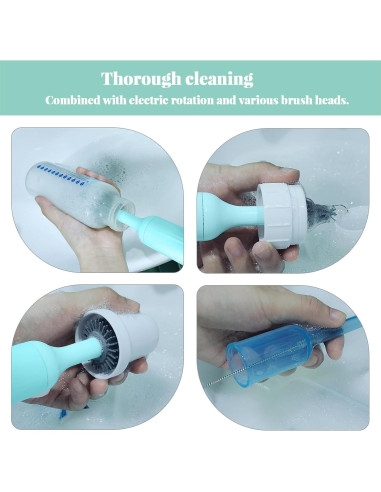 Cepillo eléctrico de limpieza Augensterm con 3 cepillos de silicona