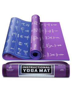 Alfombrilla de Yoga Instructiva GRAND BASICS 172.72x60.96cm Antideslizante