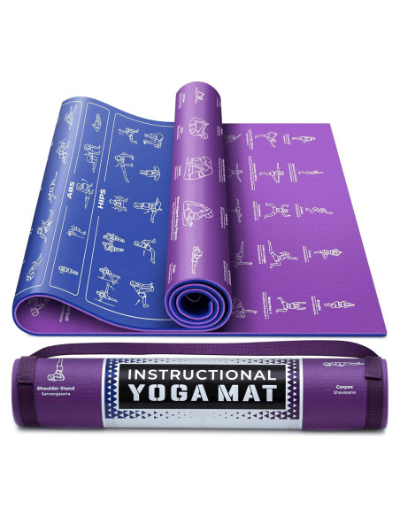 Alfombrilla de Yoga Instructiva GRAND BASICS 172.72x60.96cm Antideslizante