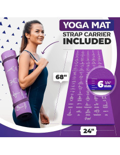 Alfombrilla de Yoga Instructiva GRAND BASICS 172.72x60.96cm Antideslizante 2