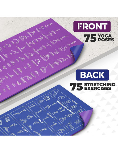 Alfombrilla de Yoga Instructiva GRAND BASICS 172.72x60.96cm Antideslizante