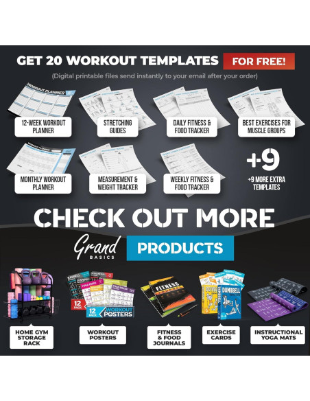 Alfombrilla de Yoga Instructiva GRAND BASICS 172.72x60.96cm Antideslizante