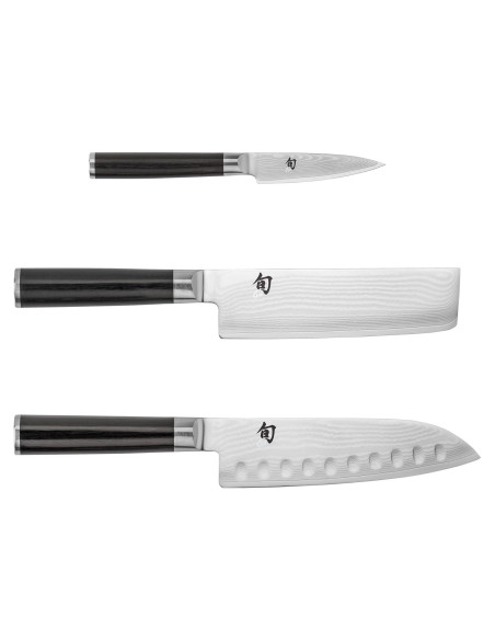 Set de Cuchillos de Cocina Shun 3 Piezas - Santoku, Nakiri