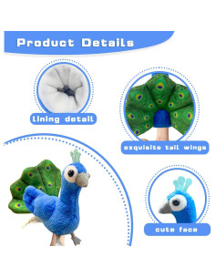 Juego de 6 Marionetas de Dedo de Pájaro JUSTQUNSEEN 2