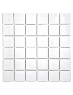 Azulejo Cuadrado Mate Tenedos Porcelana Blanco 31.75x31.75 cm
