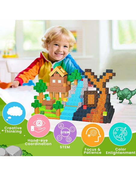 150PCS Juguetes de Dinosaurios Magnéticos Stlloys para Niños 3-8 Años