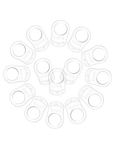 15 Clips de Chupete de Silicona Suave Patelai para Bebés