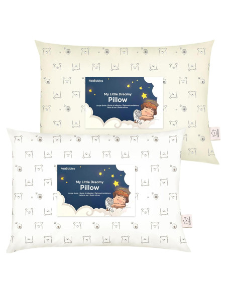 KeaBabies Almohadas para Niños 2-Pack 33x46 cm Algodón Orgánico