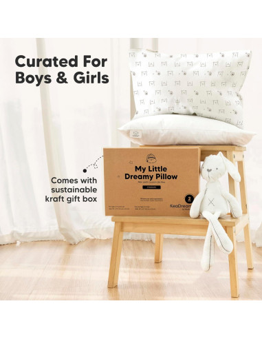 KeaBabies Almohadas para Niños 2-Pack 33x46 cm Algodón Orgánico