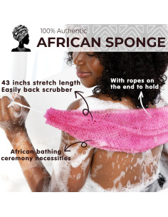 Esponja Exfoliante Africana Fulloadris 101.6 cm con Bolsa 2