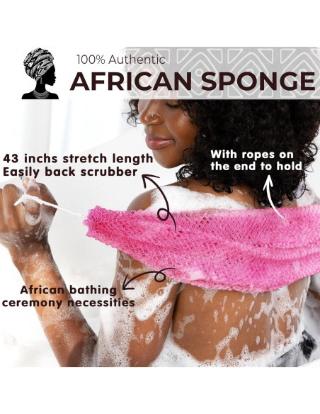 Esponja Exfoliante Africana Fulloadris 101.6 cm con Bolsa
