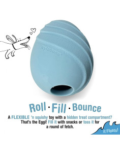 Juguete Interactivo Nylabone Eggi Azul Grande para Perros 2