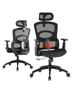 Silla de Oficina Ergonómica GABRYLLY 1070, Soporte Lumbar Ajustable