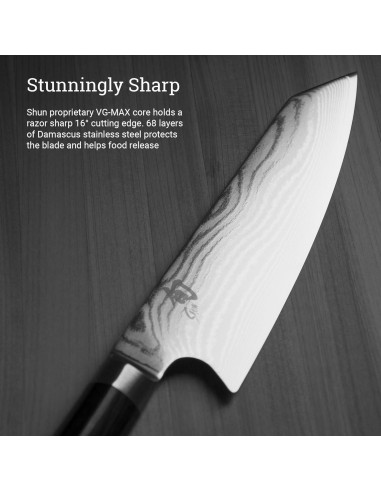 Cuchillo Kiritsuke Shun Classic 20.32 cm VG-MAX Damasco