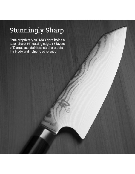 Cuchillo Kiritsuke Shun Classic 20.32 cm VG-MAX Damasco